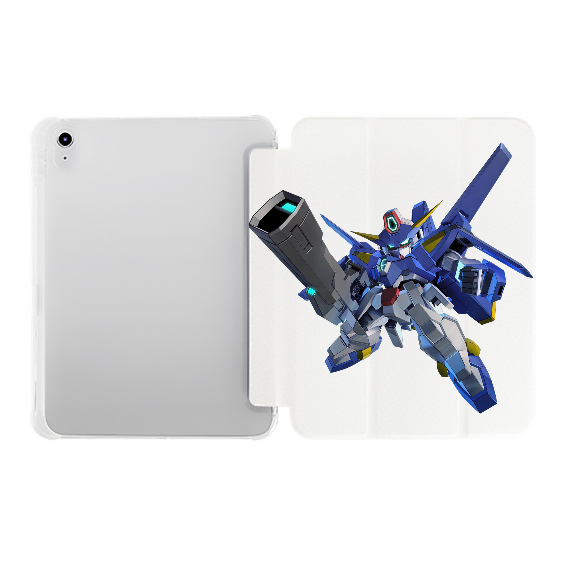 （画像用） 機動戦士ガンダム Mobile Suit Gundam IPad ケース ペン収納付き 三つ折りスタンド PUレザー×シリコン 対応機種9.5/10.5/10.9インチ